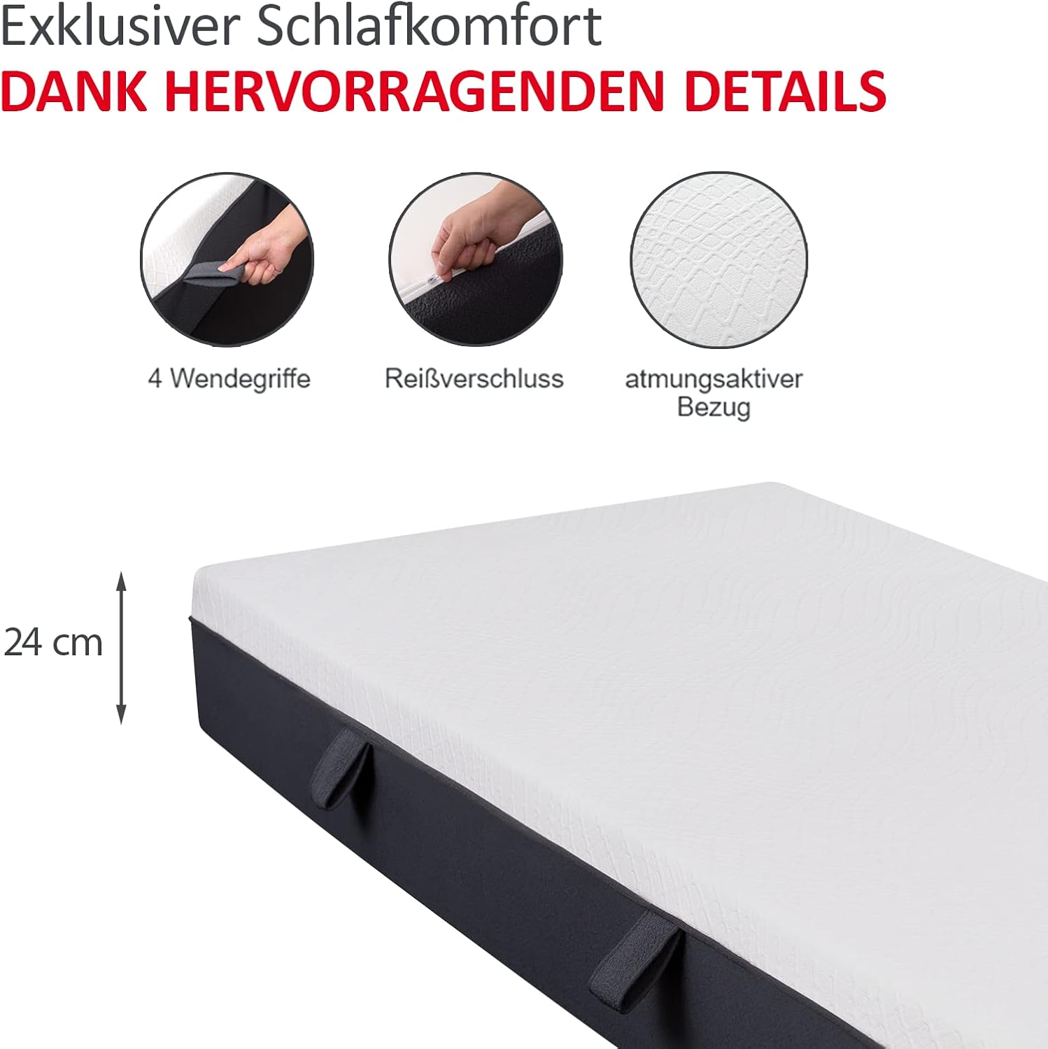 Matratzen Concord Taschenfederkernmatratze mit Duo Topper, Kaltschaum, Öko-Tex, atmungsaktiv