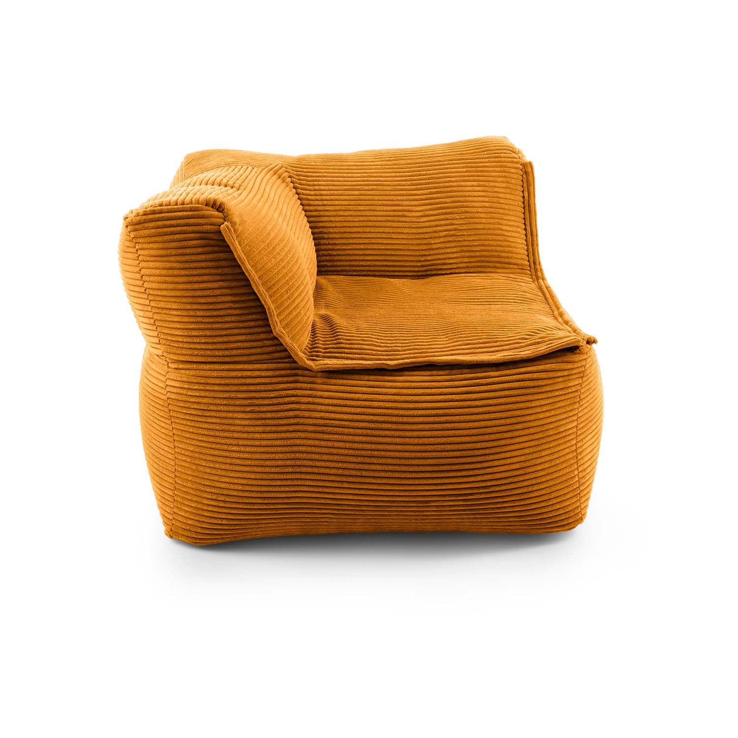 Lumaland Modulares Basic Set - Cord-Reihe | Indoor Sitzsäcke mit Softer Struktur, ideal Sofa Modulen & zum Pouf | Bean Bag mit Füllung - für Wohnzimmer & Co.
