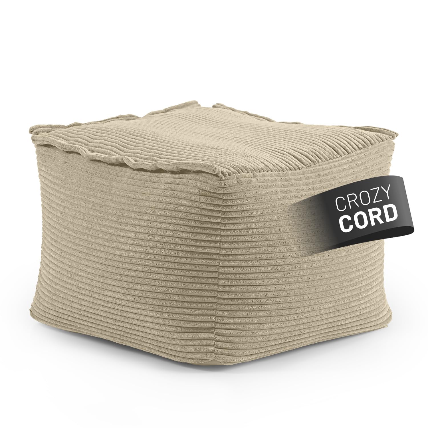 Lumaland Modulares Basic Set - Cord-Reihe | Indoor Sitzsäcke mit Softer Struktur, ideal Sofa Modulen & zum Pouf | Bean Bag mit Füllung - für Wohnzimmer & Co.
