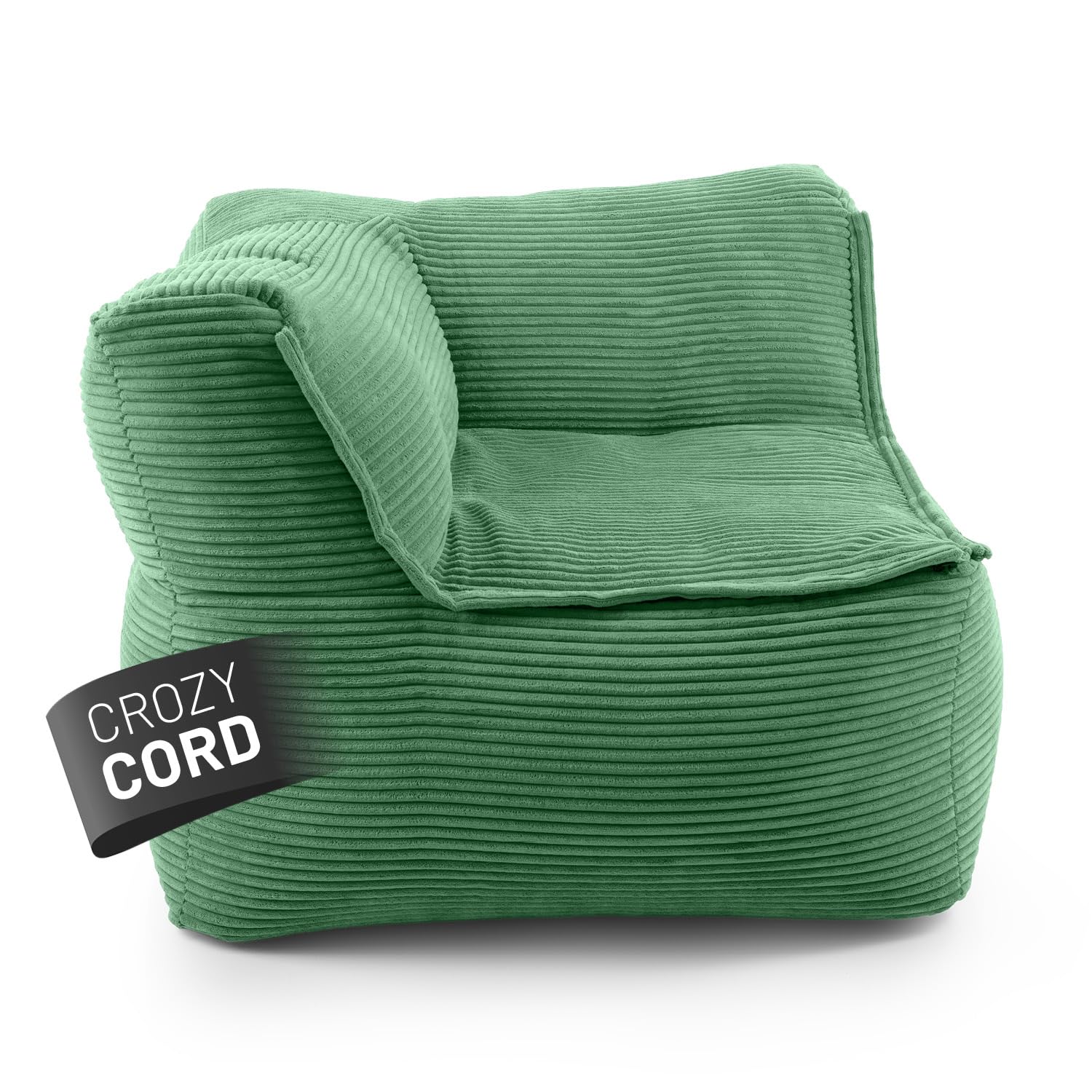 Lumaland Modulares Basic Set - Cord-Reihe | Indoor Sitzsäcke mit Softer Struktur, ideal Sofa Modulen & zum Pouf | Bean Bag mit Füllung - für Wohnzimmer & Co.