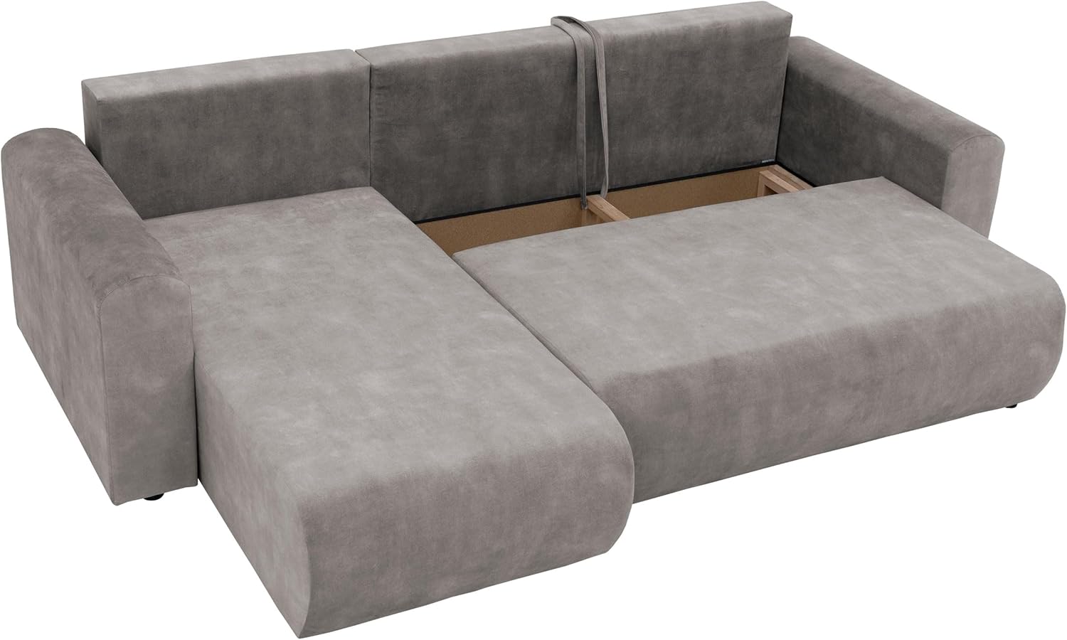 Mirjan24 Eliwo Ecksofa L-Form, Schlafsofa mit Bettkasten, Wohnlandschaft mit Schlaffunktion, modernes Polstersofa, universelle Ottomane