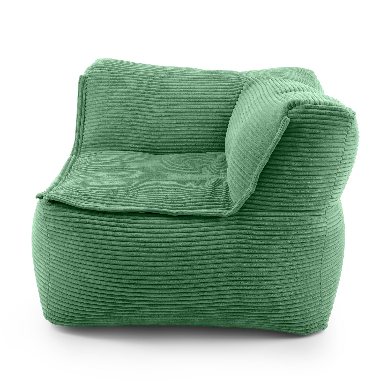 Lumaland Modulares Basic Set - Cord-Reihe | Indoor Sitzsäcke mit Softer Struktur, ideal Sofa Modulen & zum Pouf | Bean Bag mit Füllung - für Wohnzimmer & Co.