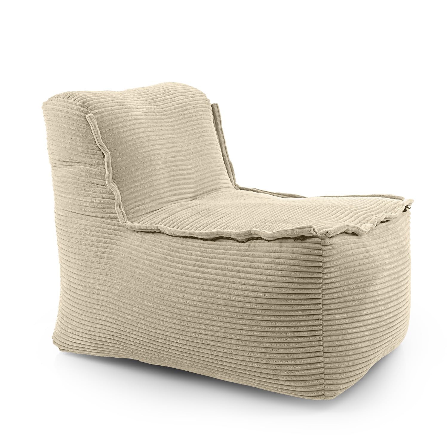 Lumaland Modulares Basic Set - Cord-Reihe | Indoor Sitzsäcke mit Softer Struktur, ideal Sofa Modulen & zum Pouf | Bean Bag mit Füllung - für Wohnzimmer & Co.