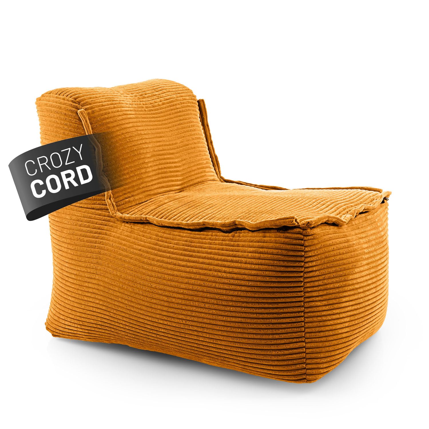 Lumaland Modulares Basic Set - Cord-Reihe | Indoor Sitzsäcke mit Softer Struktur, ideal Sofa Modulen & zum Pouf | Bean Bag mit Füllung - für Wohnzimmer & Co.