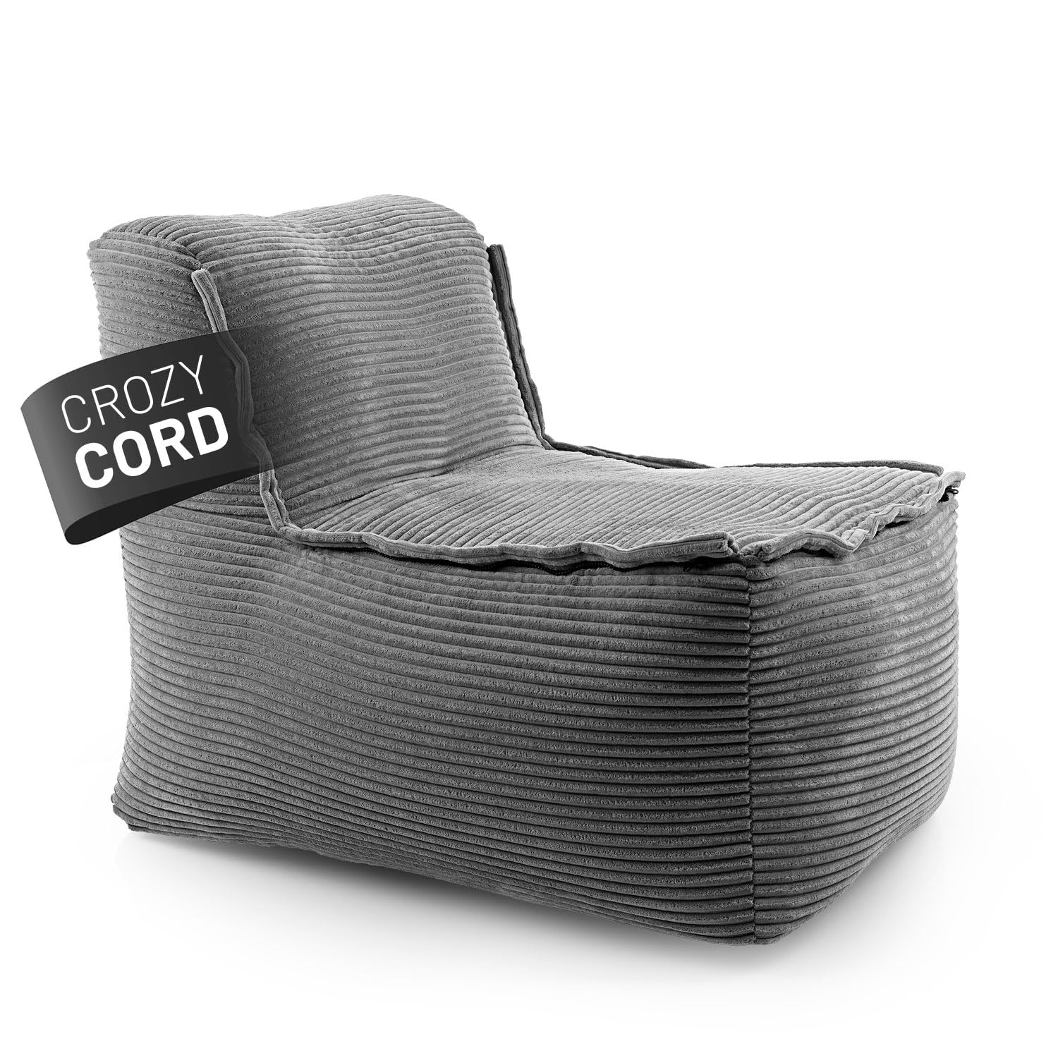 Lumaland Modulares Basic Set - Cord-Reihe | Indoor Sitzsäcke mit Softer Struktur, ideal Sofa Modulen & zum Pouf | Bean Bag mit Füllung - für Wohnzimmer & Co.