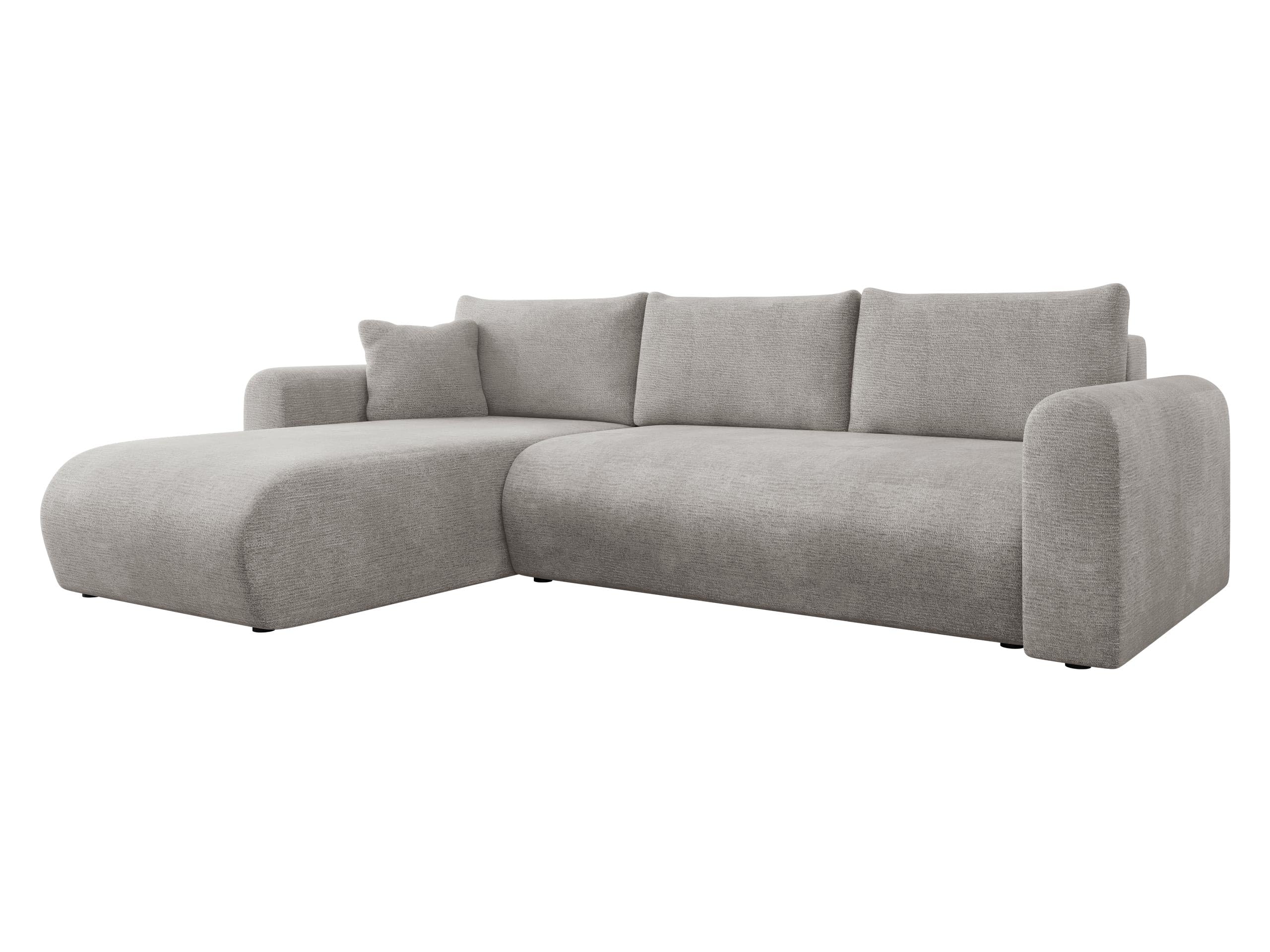 Mirjan24 Ecksofa Eliwo, Design Eckcouch, Couch mit Schlaffunktion und Bettkasten, Wohnlandschaft, Bettfunktion L-Form Sofa, Ottomane universell (Lambi 07)