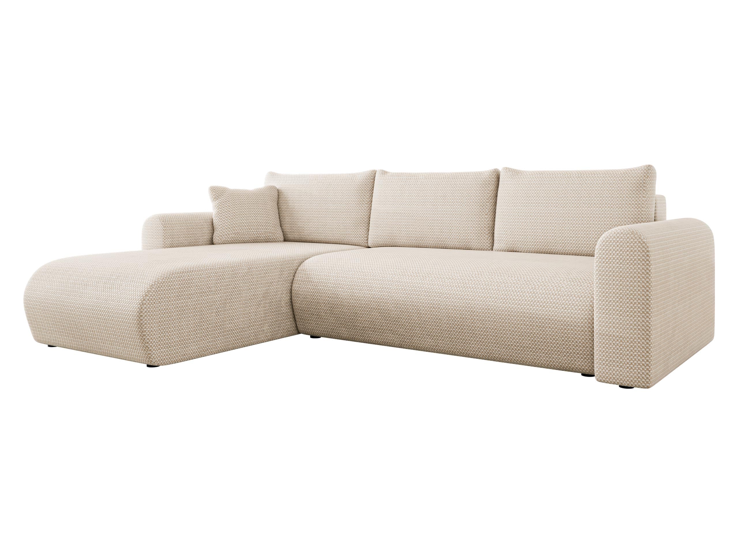 Mirjan24 Ecksofa Eliwo, Design Eckcouch, Couch mit Schlaffunktion und Bettkasten, Wohnlandschaft, Bettfunktion L-Form Sofa, Ottomane universell (Lambi 07)