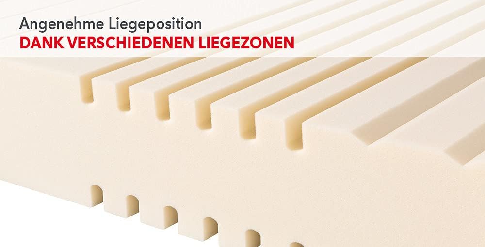 Matratzen Concord Sleepsy Leron Matratze 90x200 cm Komfortschaum 7-Zonen H2 Öko-Tex