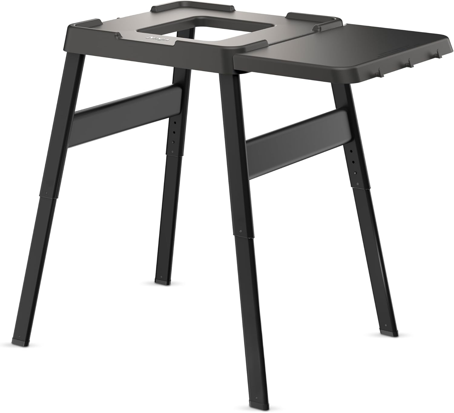 Ninja Woodfire Grillständer mit Beistelltisch – Verstellbarer Outdoor-Tisch für Elektrogrill & Pizzaofen, Schwarz