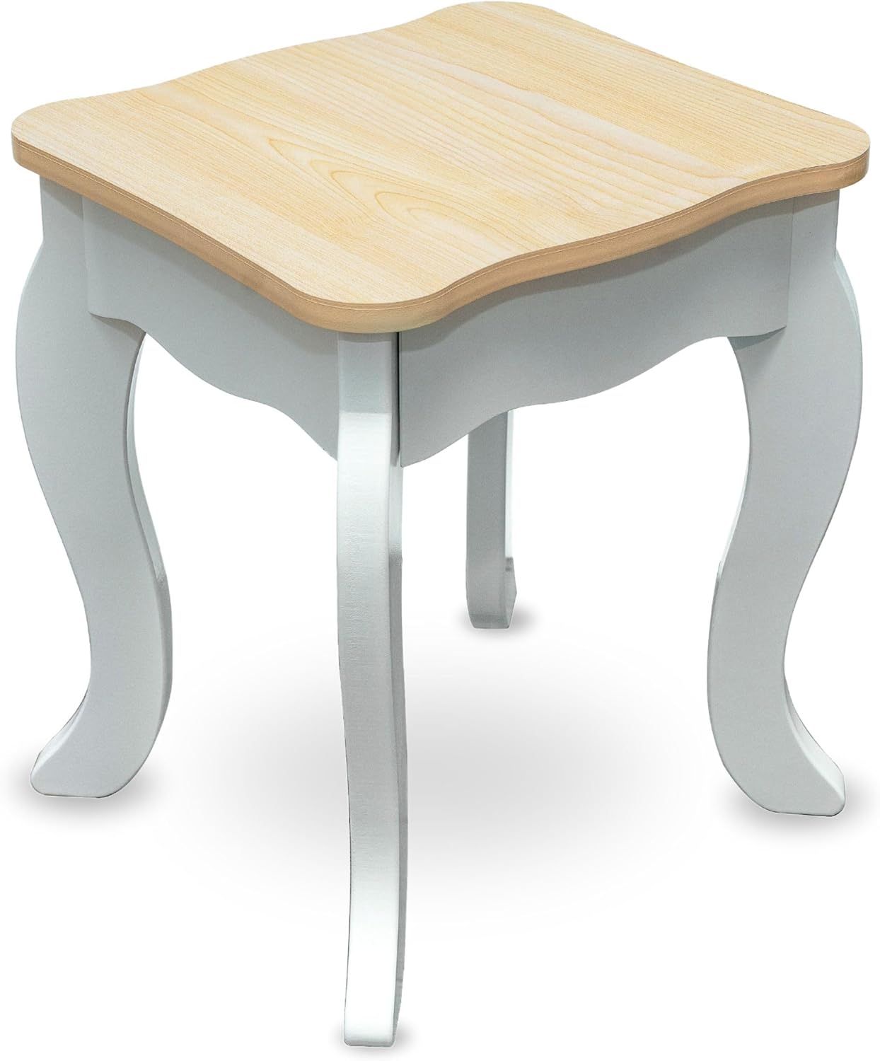 mamabrum XXL Kinder Schminktisch aus Holz mit Hocker & LED-Spiegel – Frisiertisch ab 3 Jahren mit Schublade & Beauty Zubehör – Kreatives Spielset & Schreibtisch für Mädchen