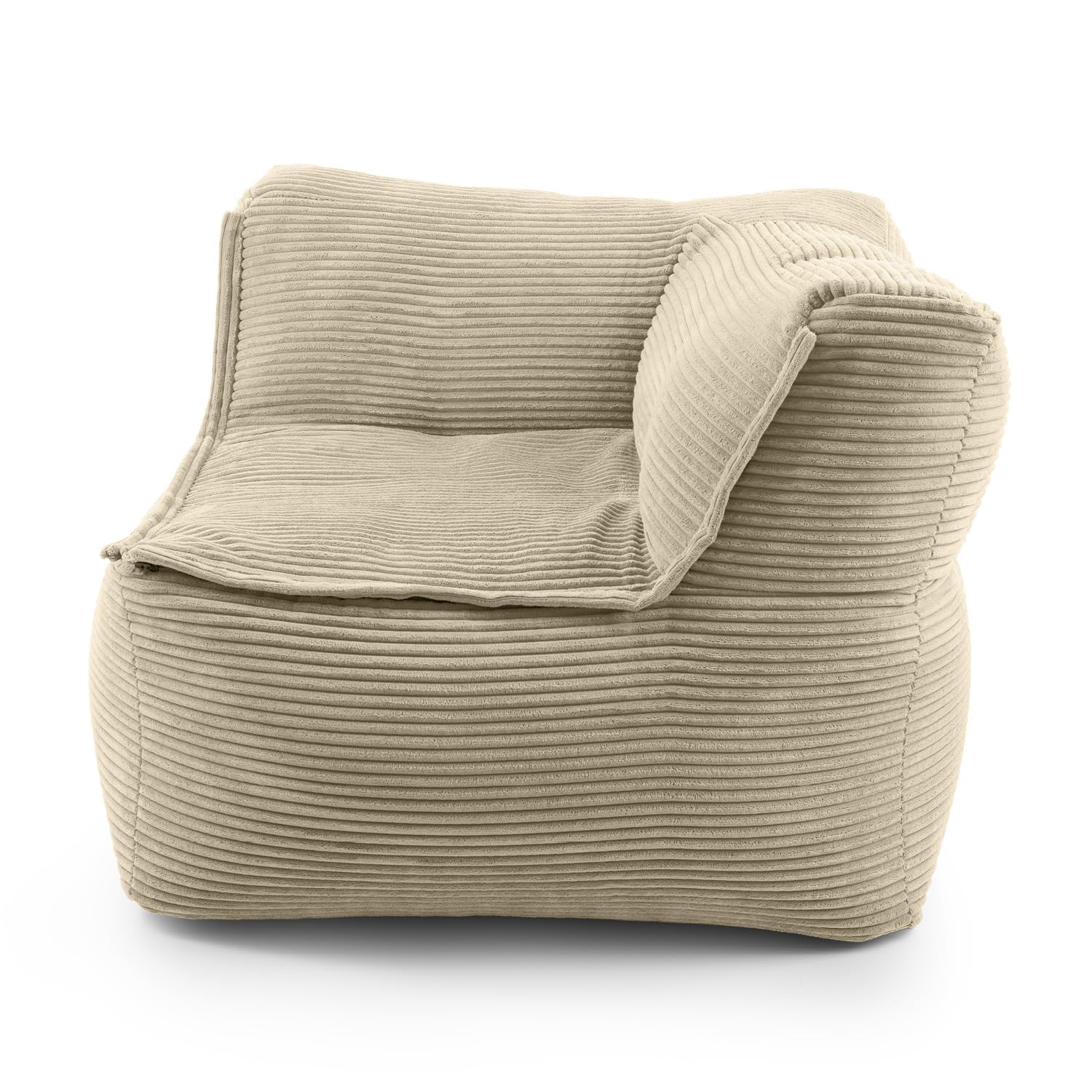 Lumaland Modulares Basic Set - Cord-Reihe | Indoor Sitzsäcke mit Softer Struktur, ideal Sofa Modulen & zum Pouf | Bean Bag mit Füllung - für Wohnzimmer & Co.