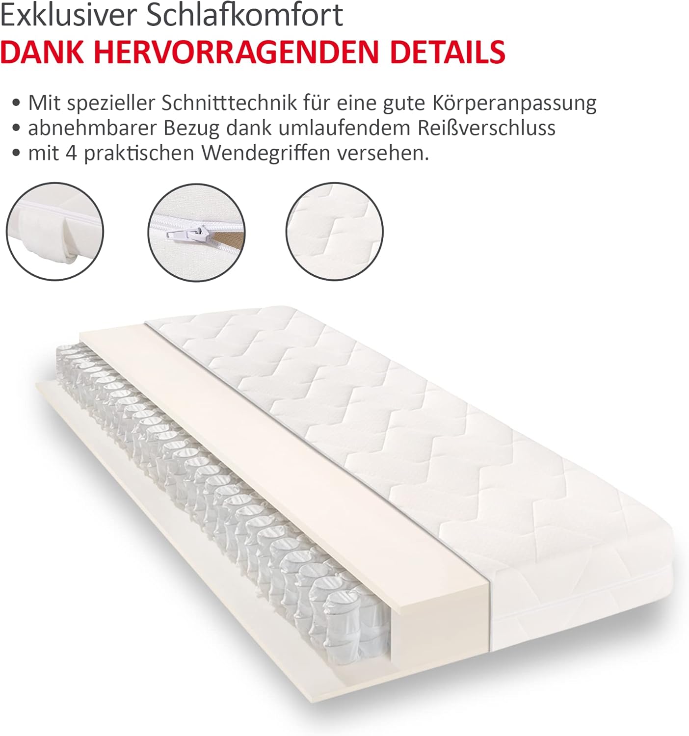 Matratzen Concord Sleepsy Kalio Taschenfederkernmatratze H2, 7-Zonen, 20 cm
