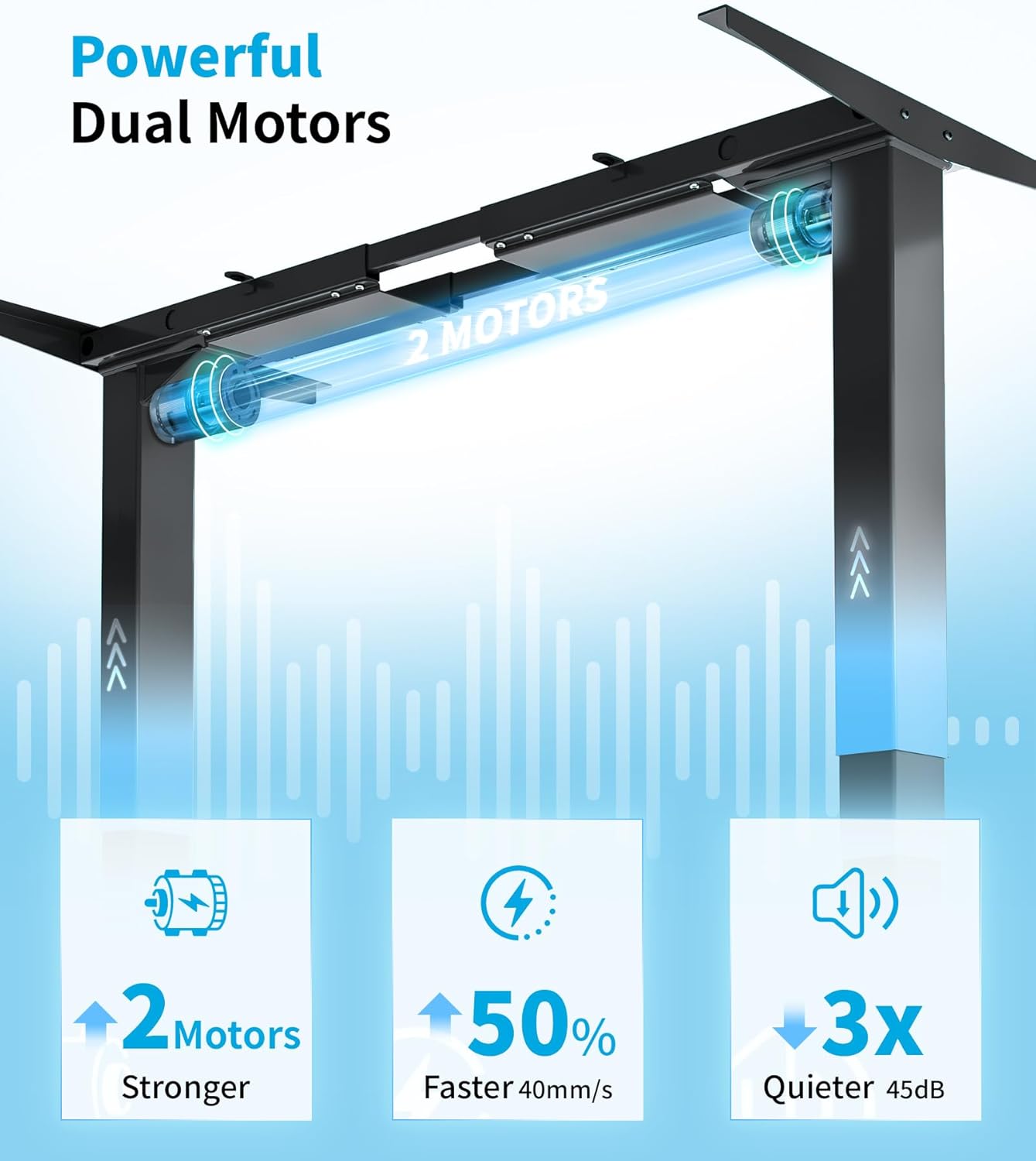 MAIDeSITe T2 Pro Plus Höhenverstellbarer Schreibtisch elektrisch mit Dual-Motor, 4 Memory-Steuerung, Sitz-Steh-Erinnerung, 100–220 cm Tischplatte
