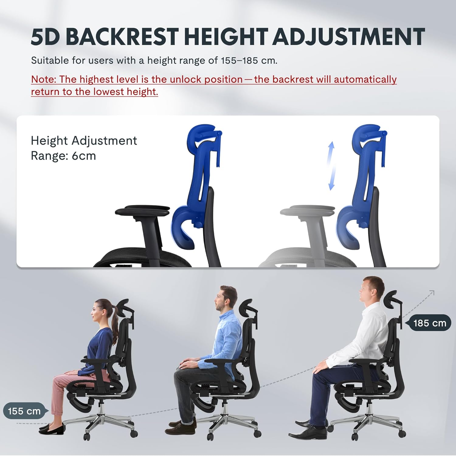 FLEXISPOT ErgoX Ergonomischer Bürostuhl mit Fußstütze – 5D-Rückenlehne, 3D-Armlehnen, Atmungsaktiv