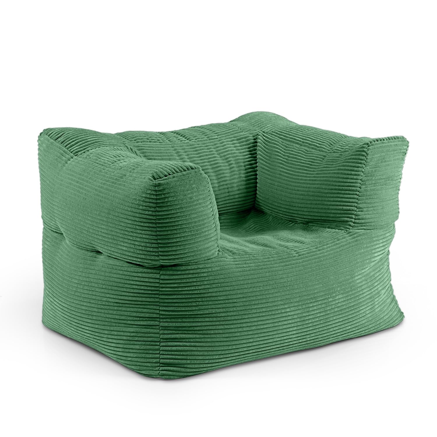 Lumaland Modulares Basic Set - Cord-Reihe | Indoor Sitzsäcke mit Softer Struktur, ideal Sofa Modulen & zum Pouf | Bean Bag mit Füllung - für Wohnzimmer & Co.