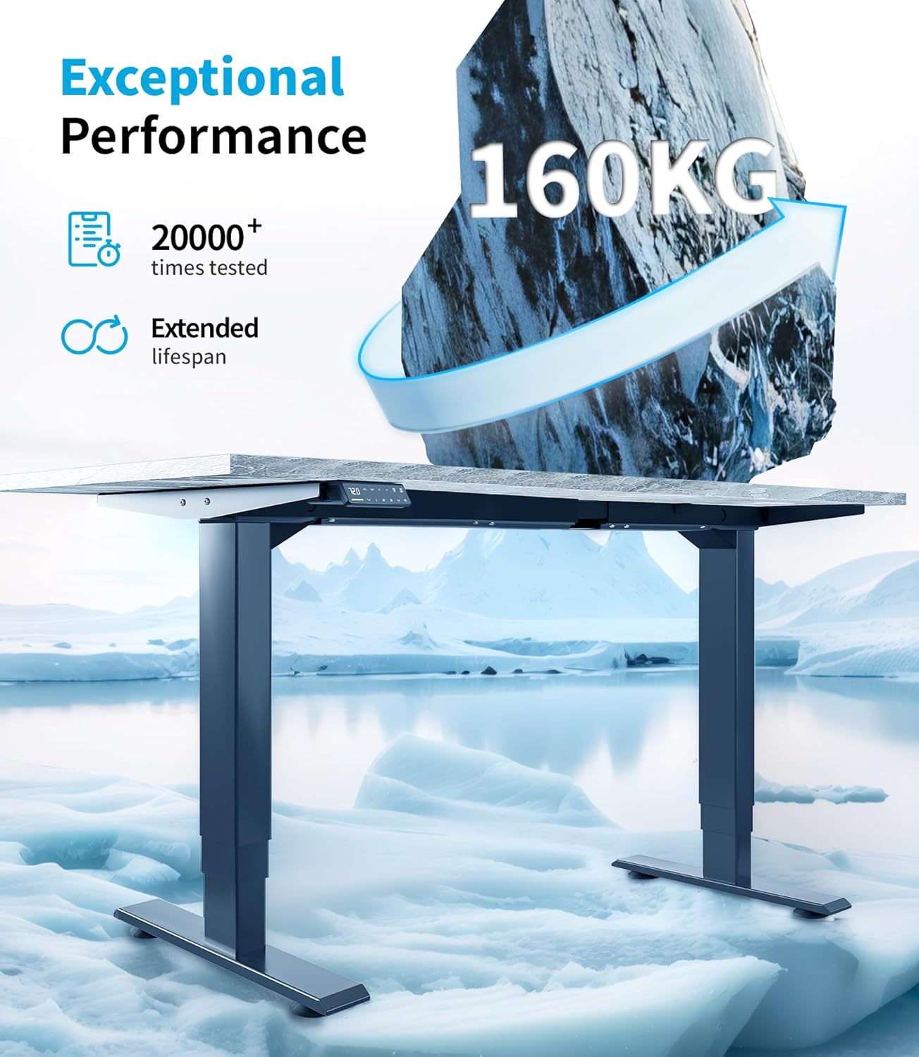 MAIDeSITe T2 Pro Plus Höhenverstellbarer Schreibtisch elektrisch mit Dual-Motor, 4 Memory-Steuerung, Sitz-Steh-Erinnerung, 100–220 cm Tischplatte