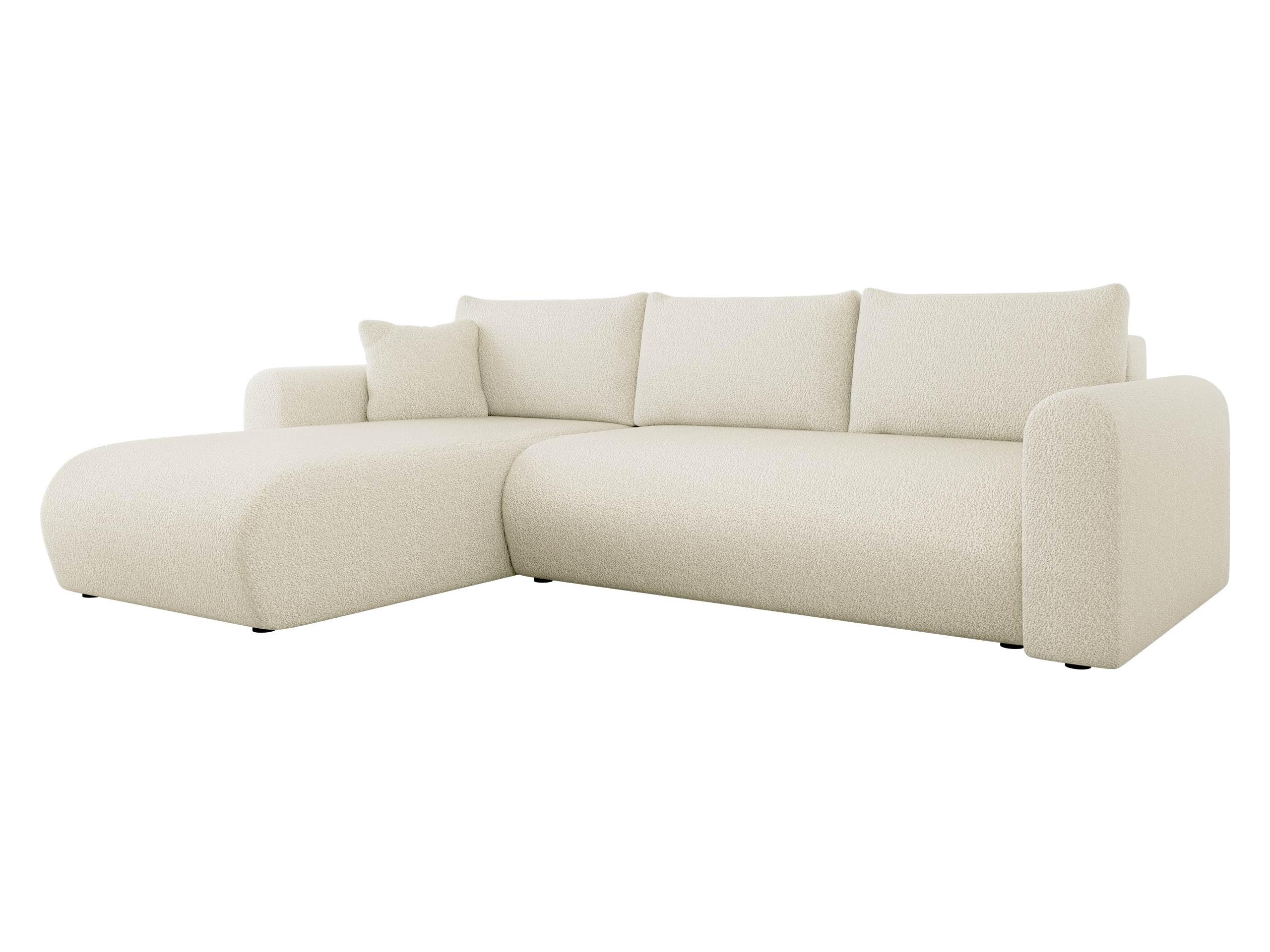 Mirjan24 Ecksofa Eliwo, Design Eckcouch, Couch mit Schlaffunktion und Bettkasten, Wohnlandschaft, Bettfunktion L-Form Sofa, Ottomane universell (Lambi 07)