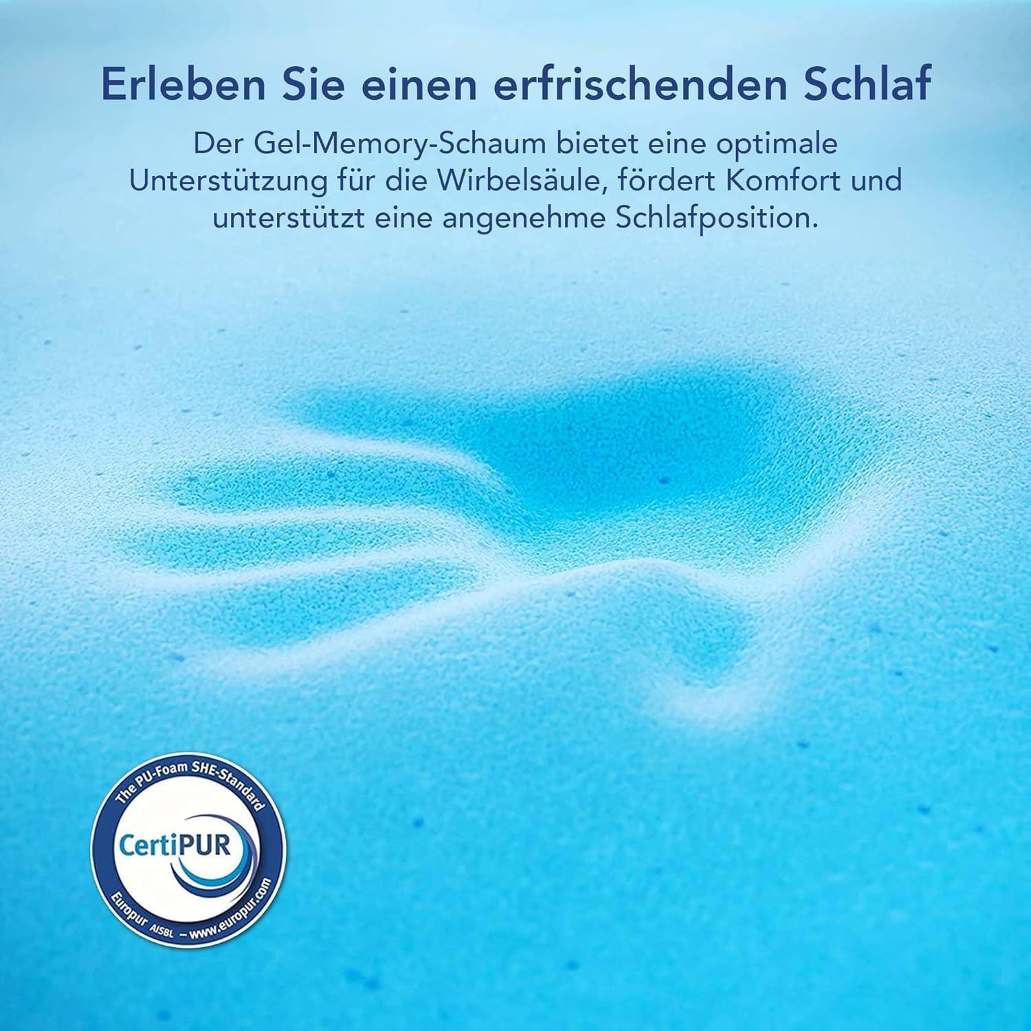 MKS Gel-Topper mit Memory-Schaum – 7 cm Matratzentopper, H2/H3, 3D-Luftstrom, Bambusbezug