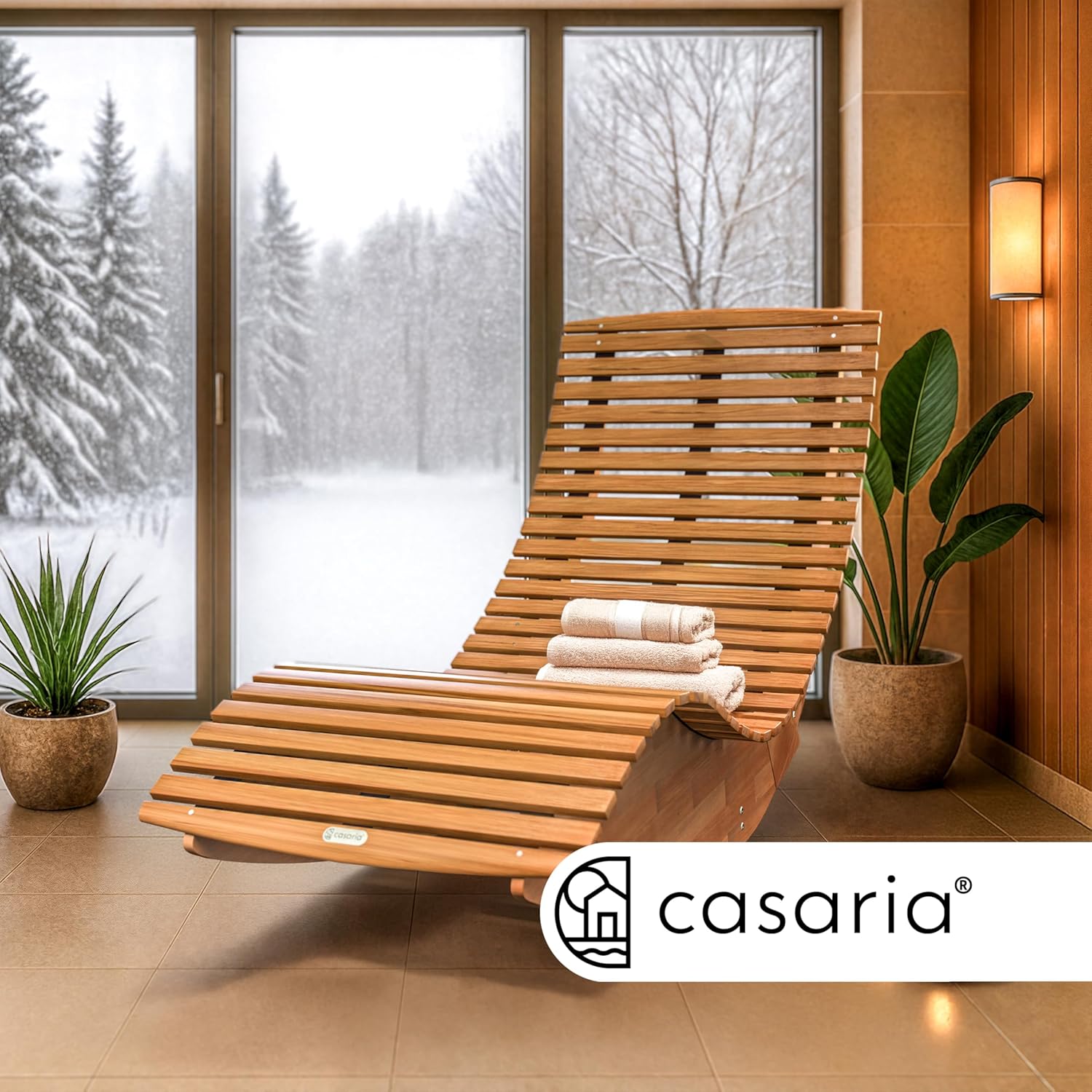 Casaria Sonnenliege 2er Set aus Akazienholz – Klappbar, Wetterfest, FSC-zertifiziert, 195×60 cm, Braun