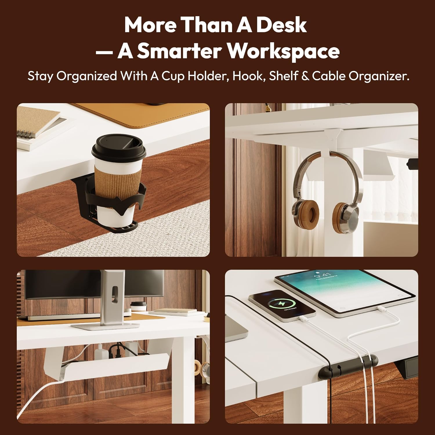 SANODESK höhenverstellbarer Schreibtisch – XXL Standing Desk elektrisch, ergonomisch, stabil
