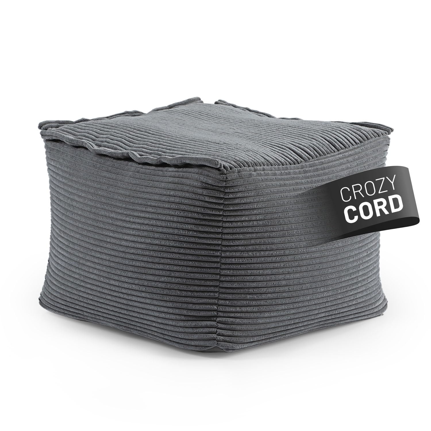 Lumaland Modulares Basic Set - Cord-Reihe | Indoor Sitzsäcke mit Softer Struktur, ideal Sofa Modulen & zum Pouf | Bean Bag mit Füllung - für Wohnzimmer & Co.
