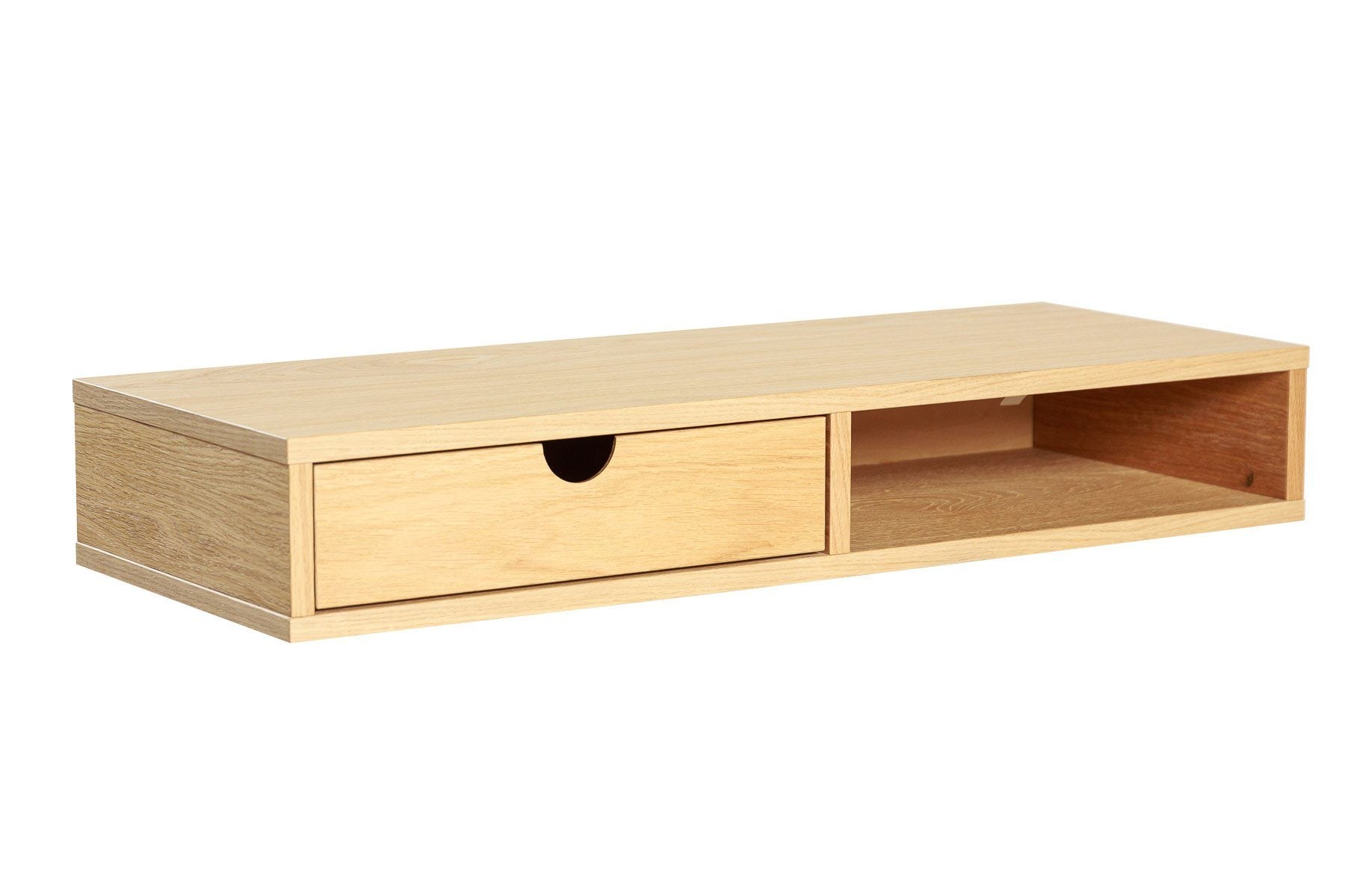 Woodman Farsta Wand-Stauraumschrank Eiche Furnier – FSC, Schwebend, Modern, Platzsparend